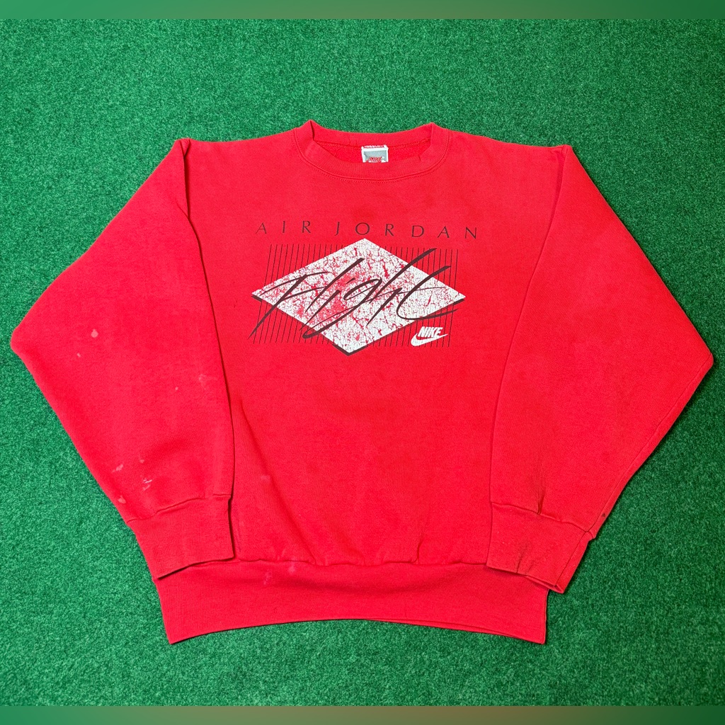 Vintage Nike Air Jordan Flight 80s 90s Crewneck Sweatshirt 22x24 Small